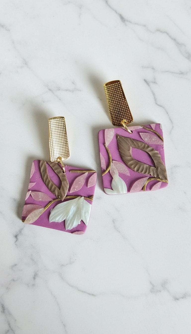 Aretes Orquídea Lavanda de Eufonía