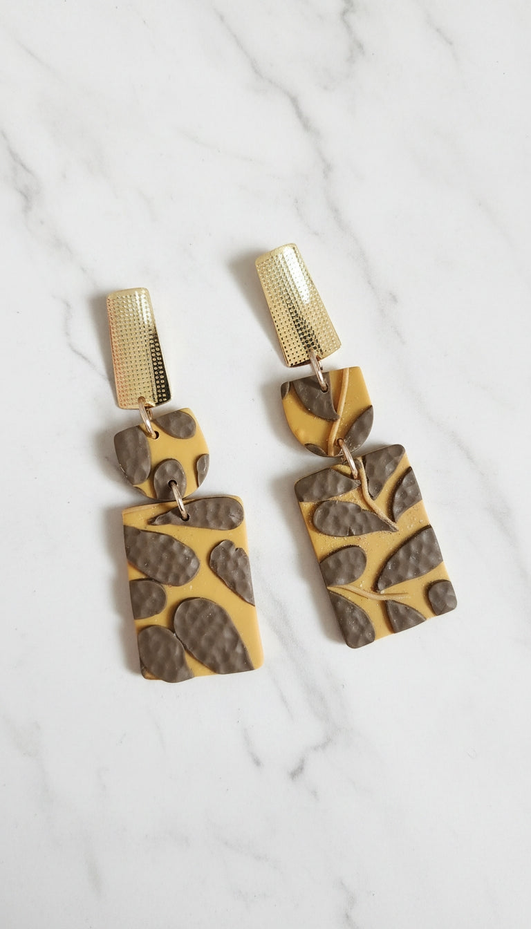 Aretes Safari Dorado de Eufonía