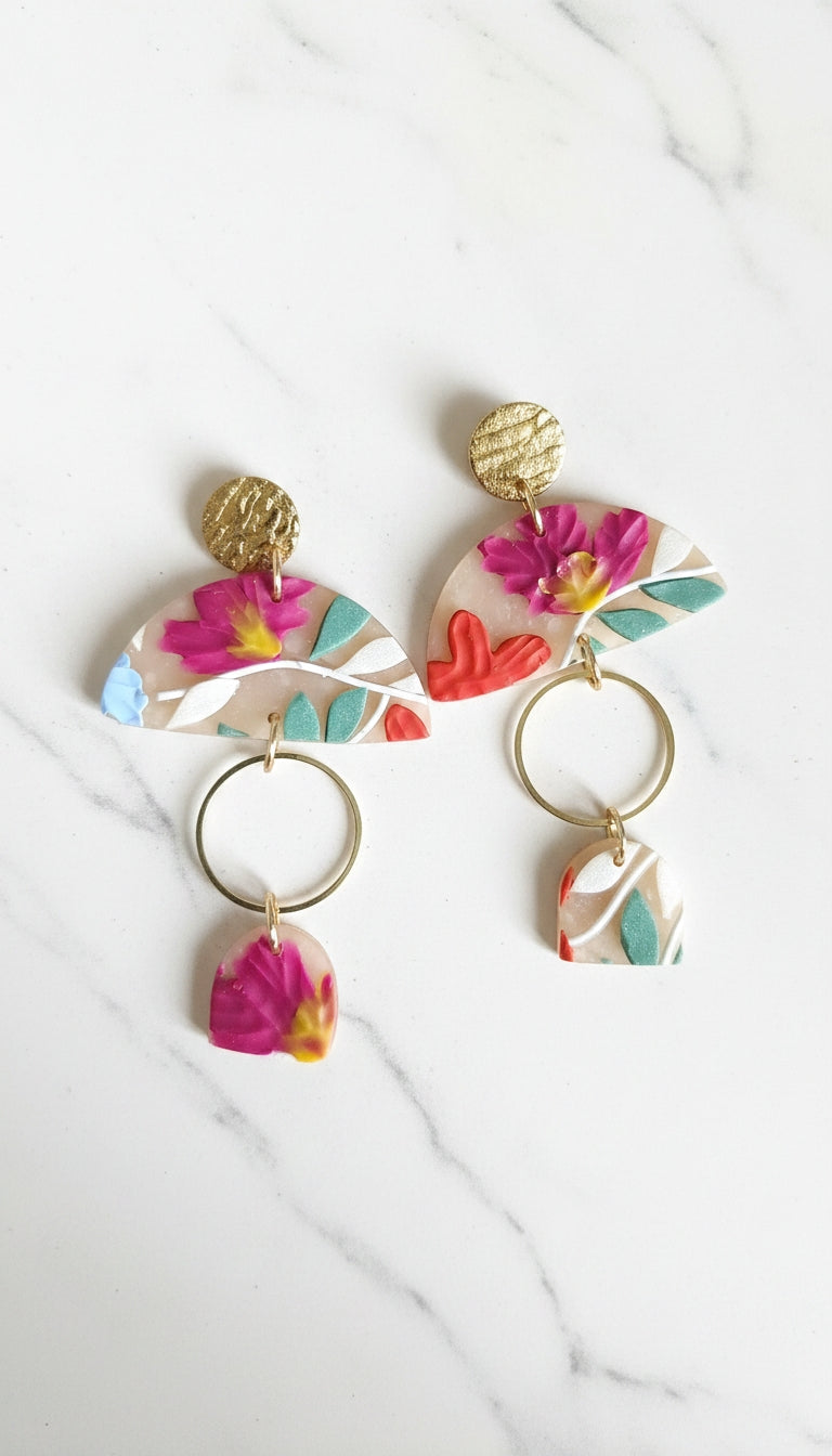 Aretes Flor Dorada de Eufonía