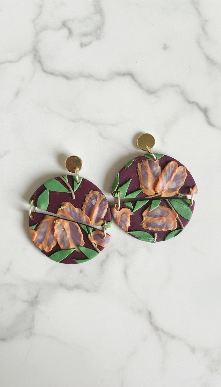 Aretes Orquídea Cacao de Eufonía