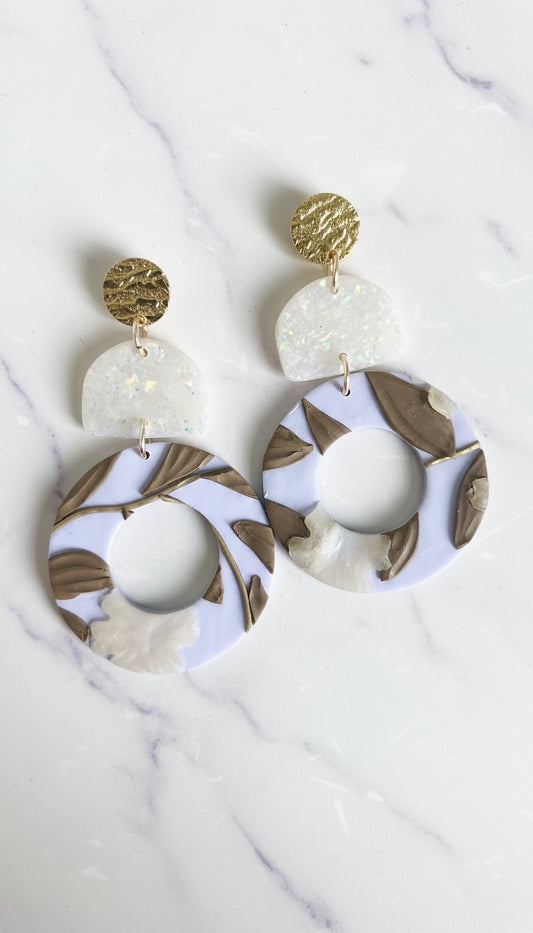 Aretes Lavanda Dorada de Eufonía