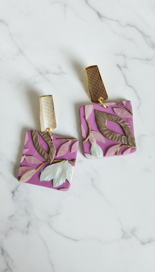 Aretes Orquídea Lavanda de Eufonía