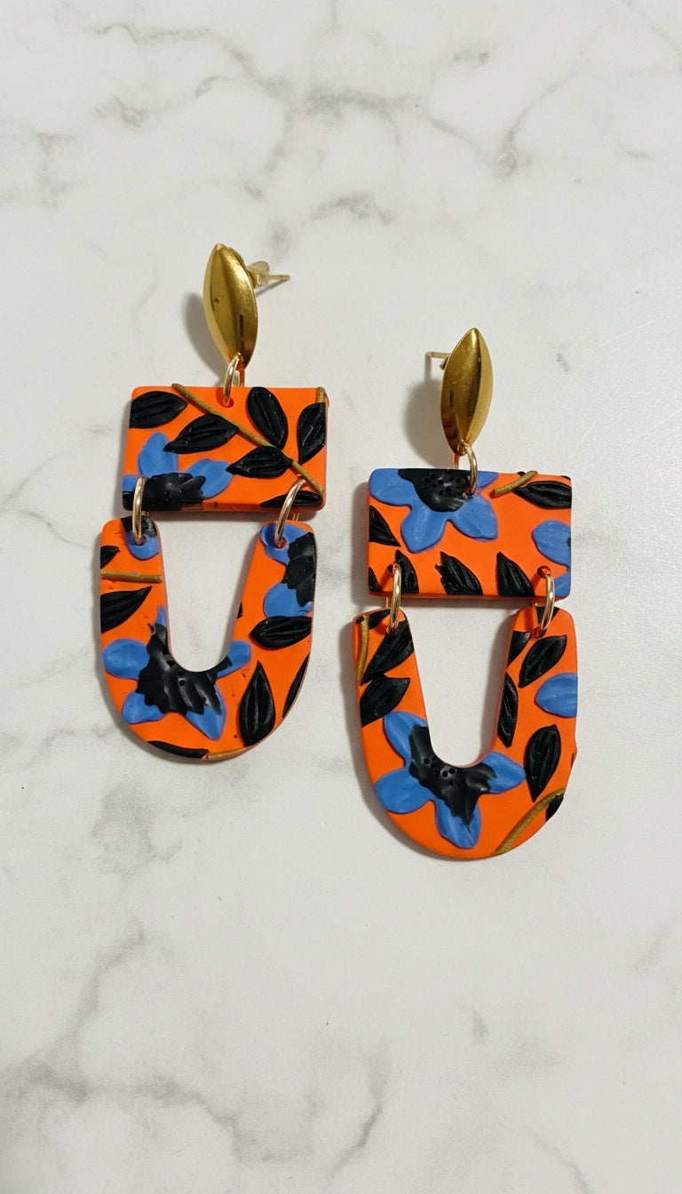 Aretes Flora Atardecer de Eufonía