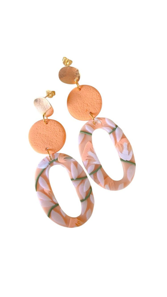 Pendientes de arcilla polimérica | Forma ovalada | Minimalista | Perfecto para el día a día